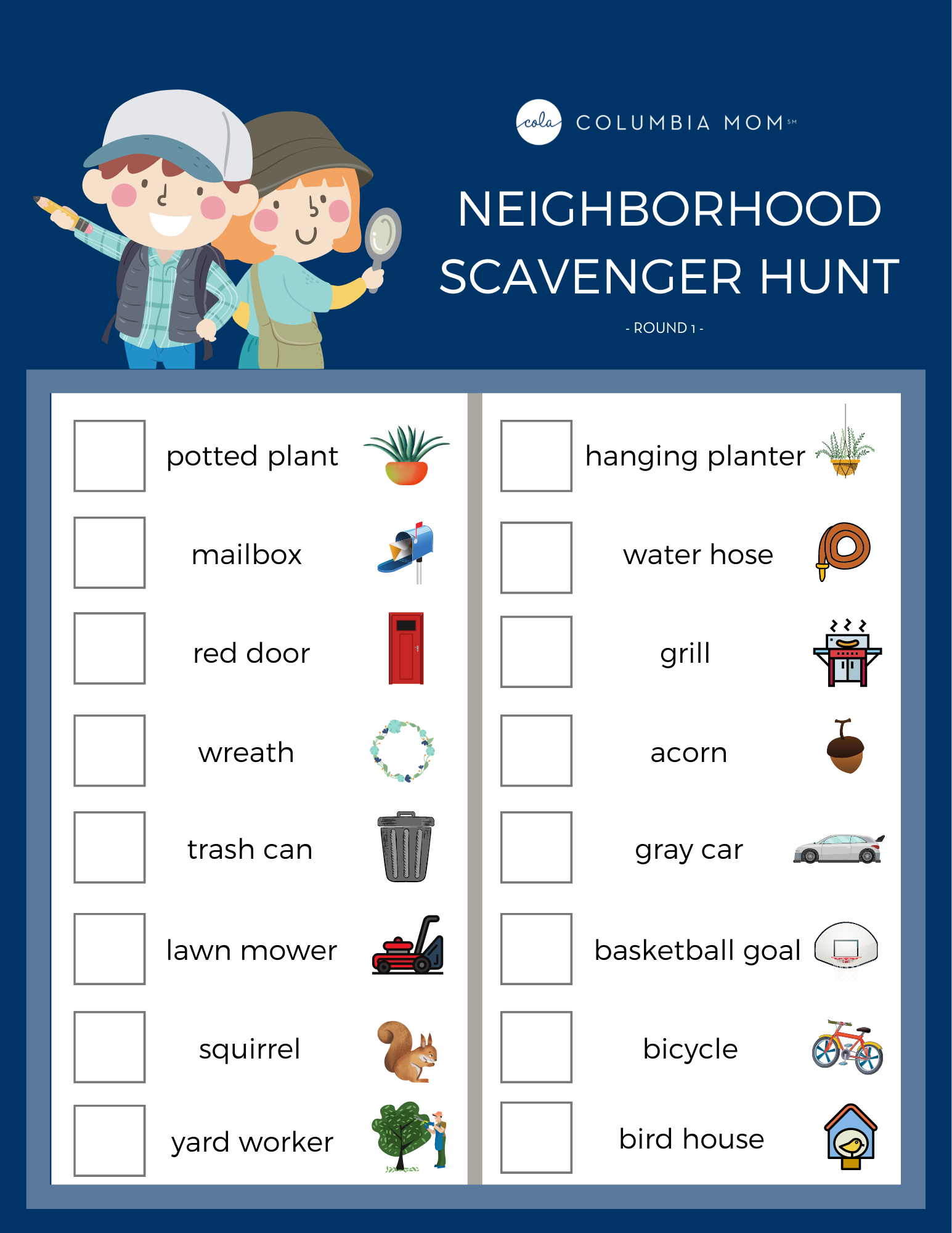 Blank Scavenger Hunt Templates