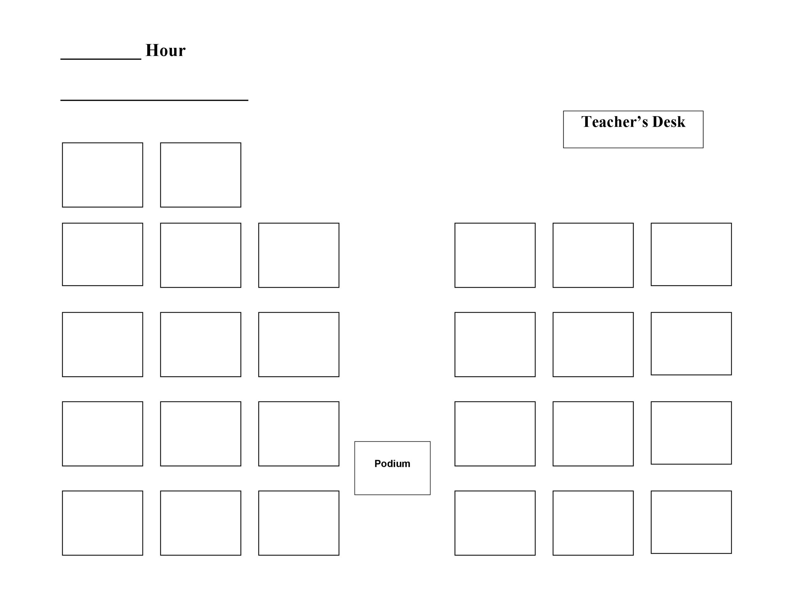 Blank Seating Chart Templates