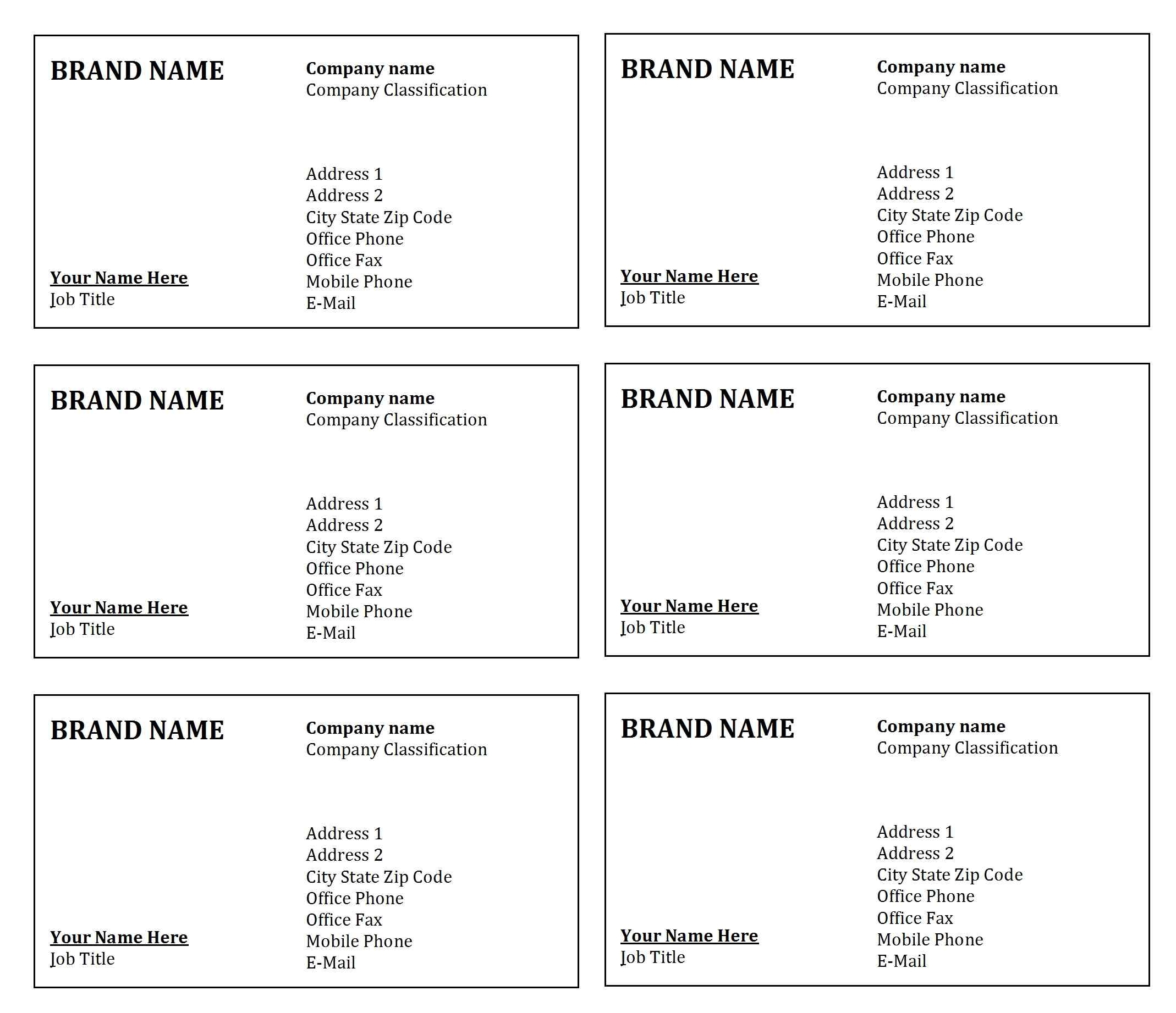 Simple Business Card OFFICETEMPLATES NET