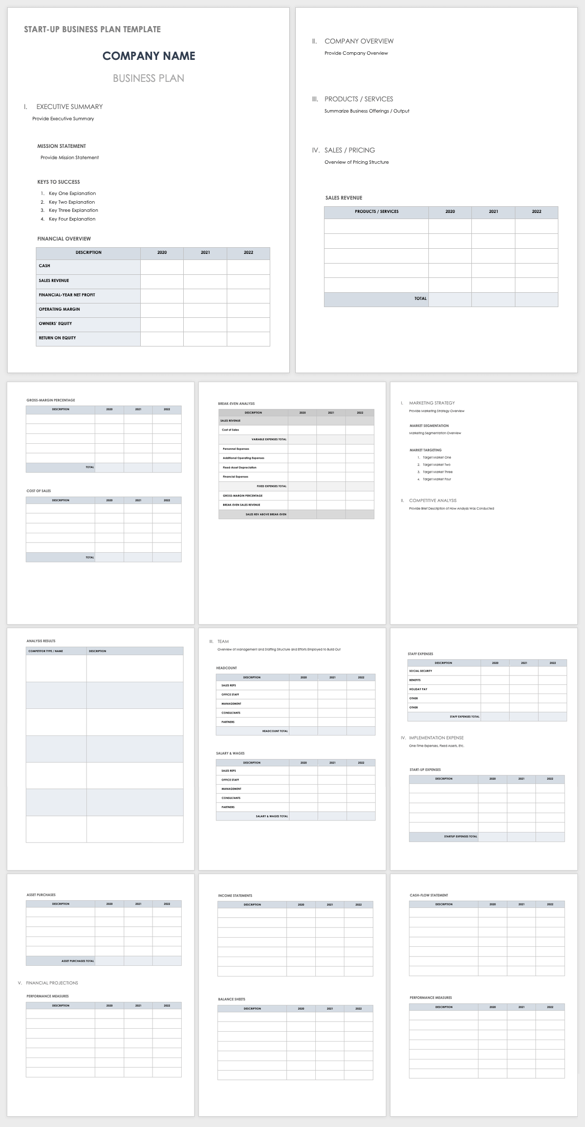 Simple Business Plan Template For Kids