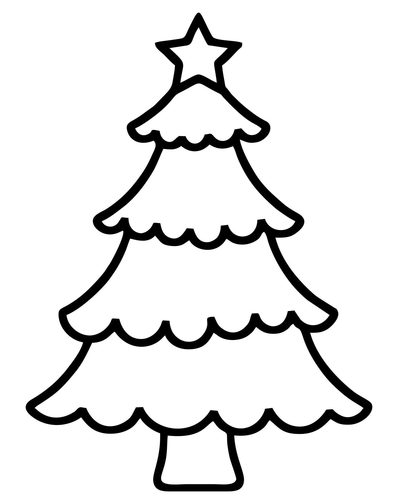 Blank Christmas Tree Templates