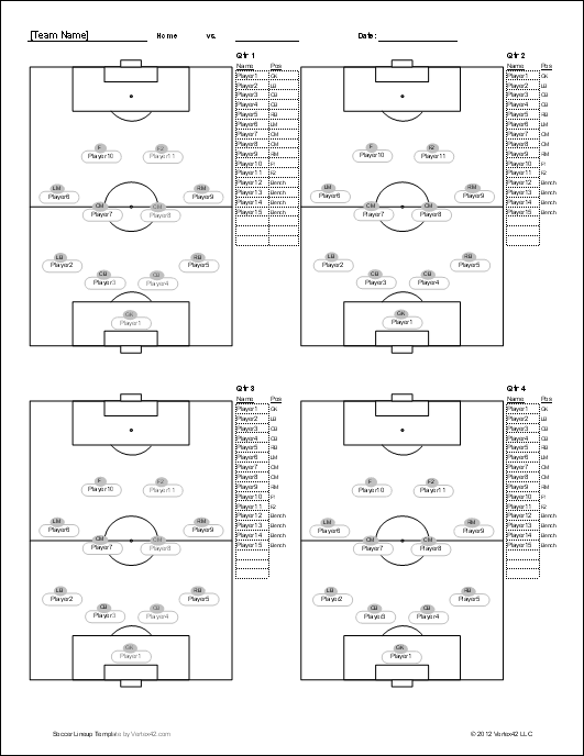 Soccer Roster Template For Excel