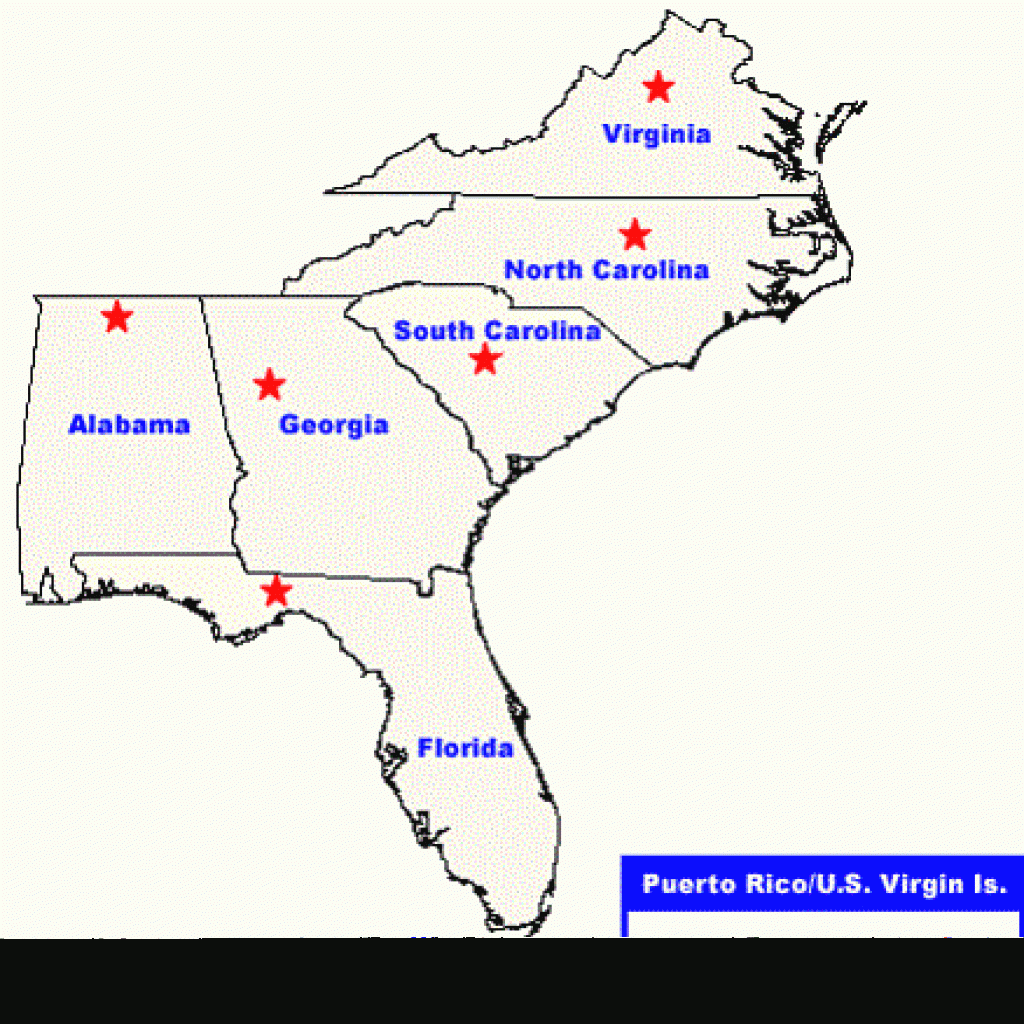 Southeast Region Map Printable Ruby Printable Map