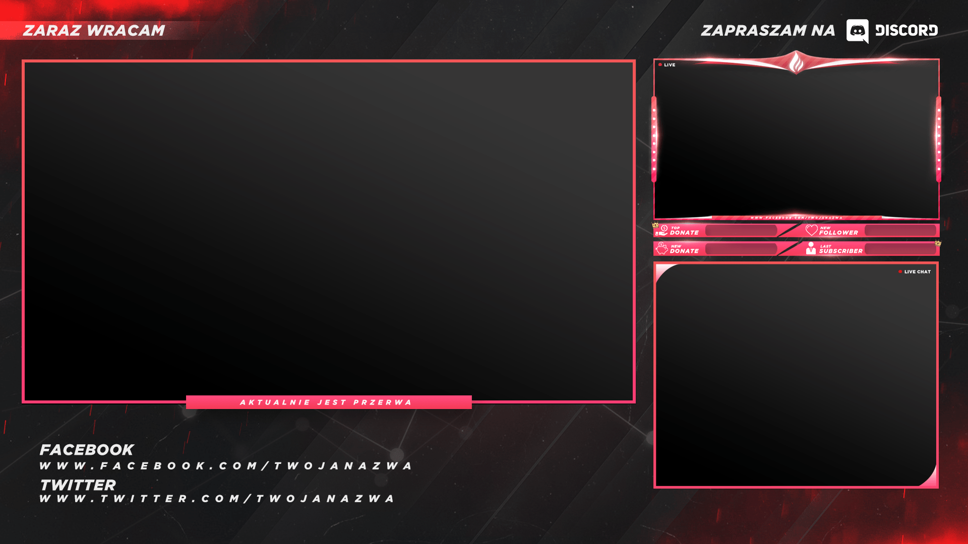 Blank Twitch Overlay Templates