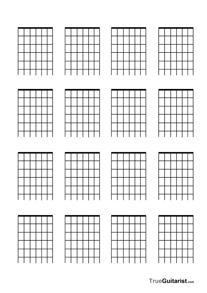 String Guitar Free Blank Templates Guitar Chord Chart Guitar Chords