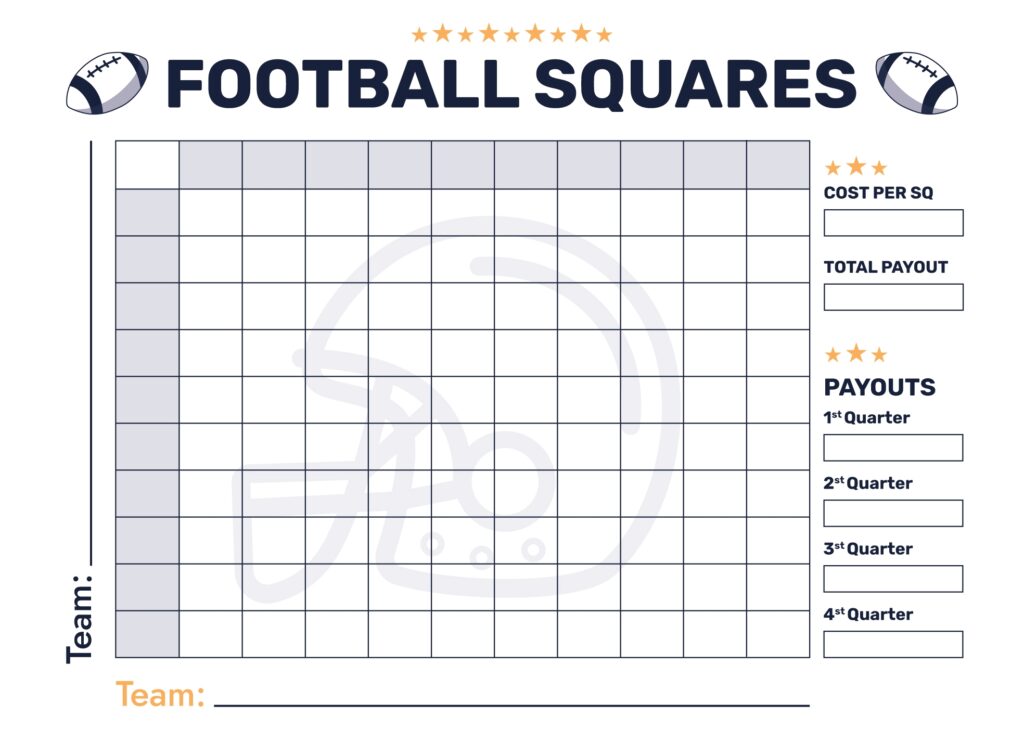 Super Bowl 100 Squares Free Google Docs Template Gdoc Io Worksheets