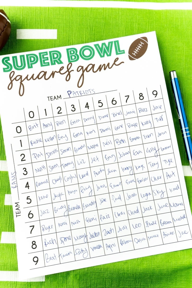 Super Bowl Game Template Image To U