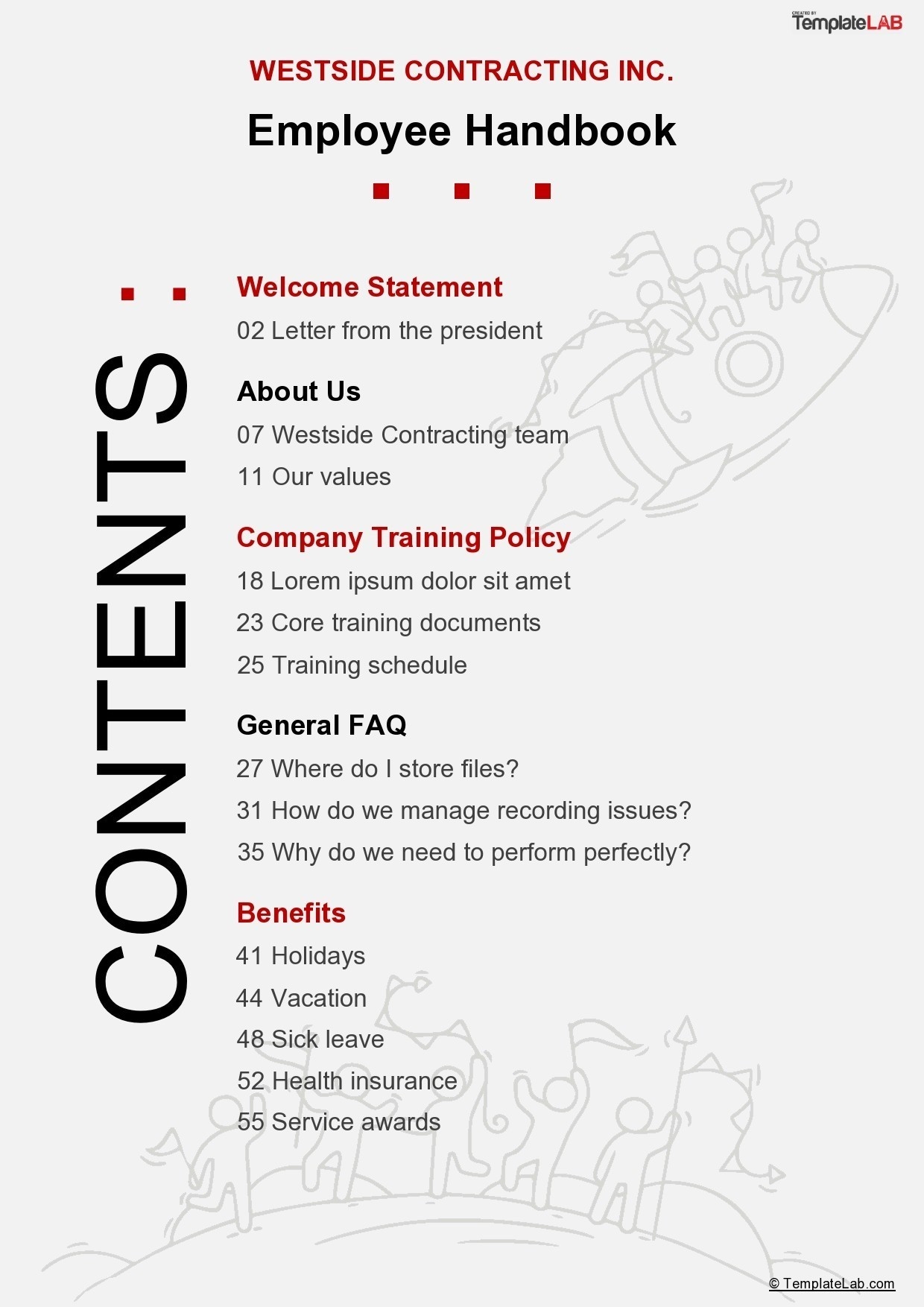 Table Of Contents Templates