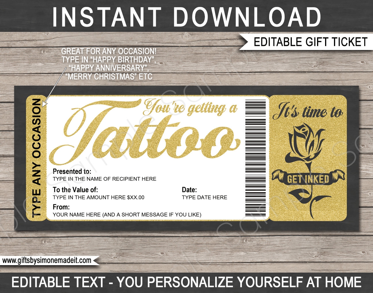 Tattoo Voucher Template Portal Tutorials