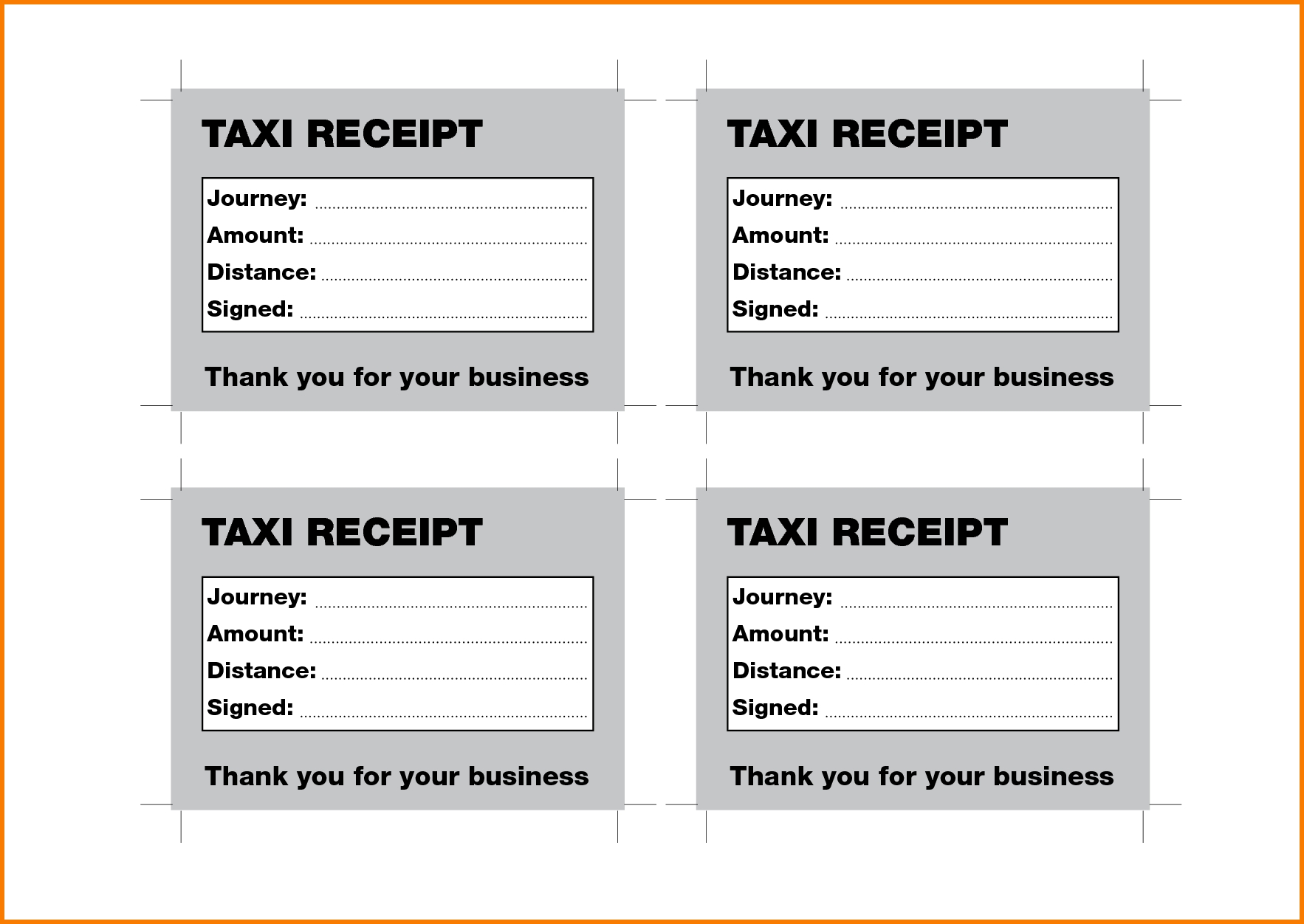 Taxi Invoice Template Invoice Template Ideas