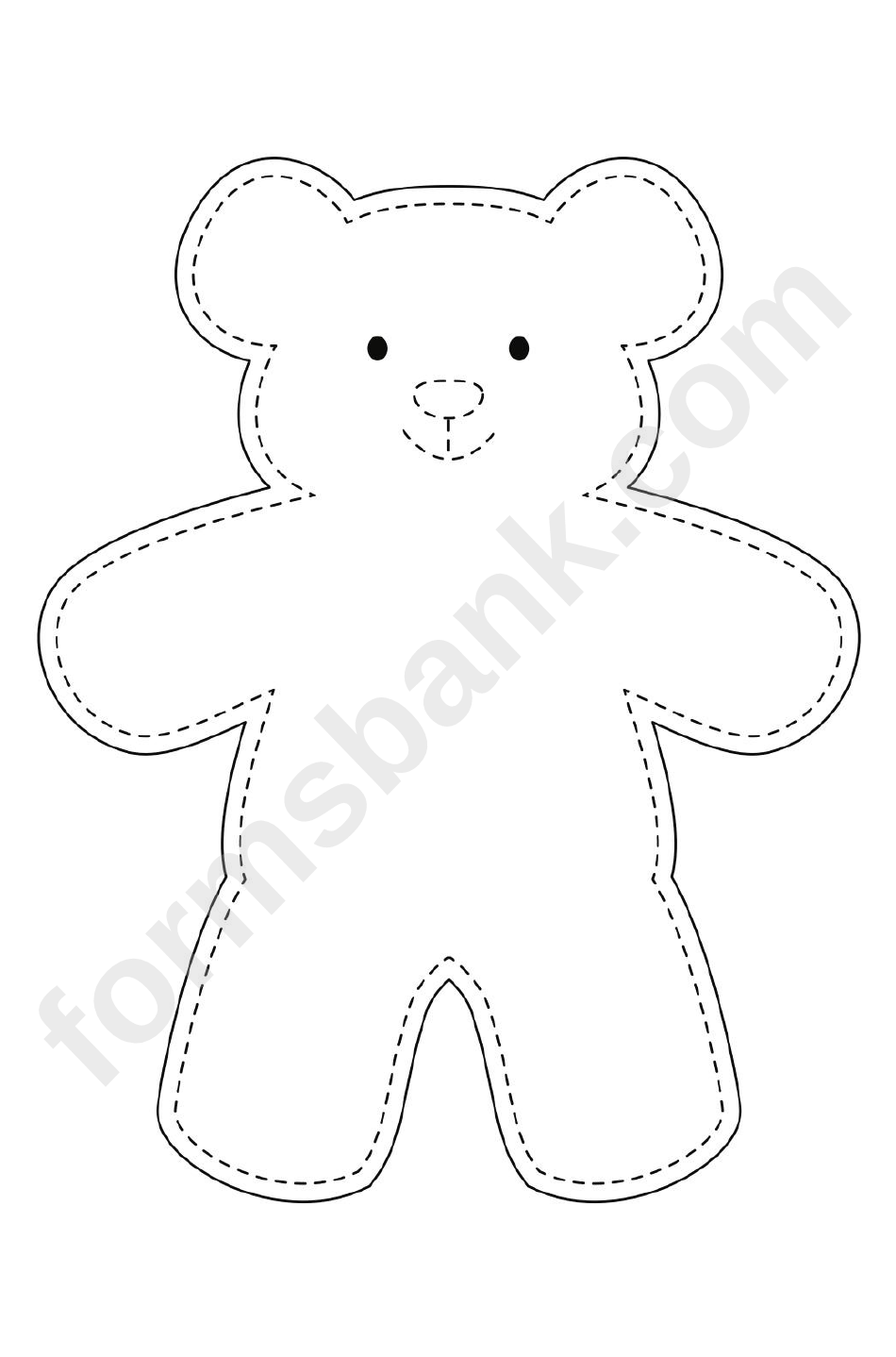 Teddy Bear Template Printable Pdf Download