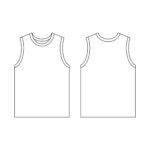 Template Jersey Basketball O Neck Vector Illustration Flat Design