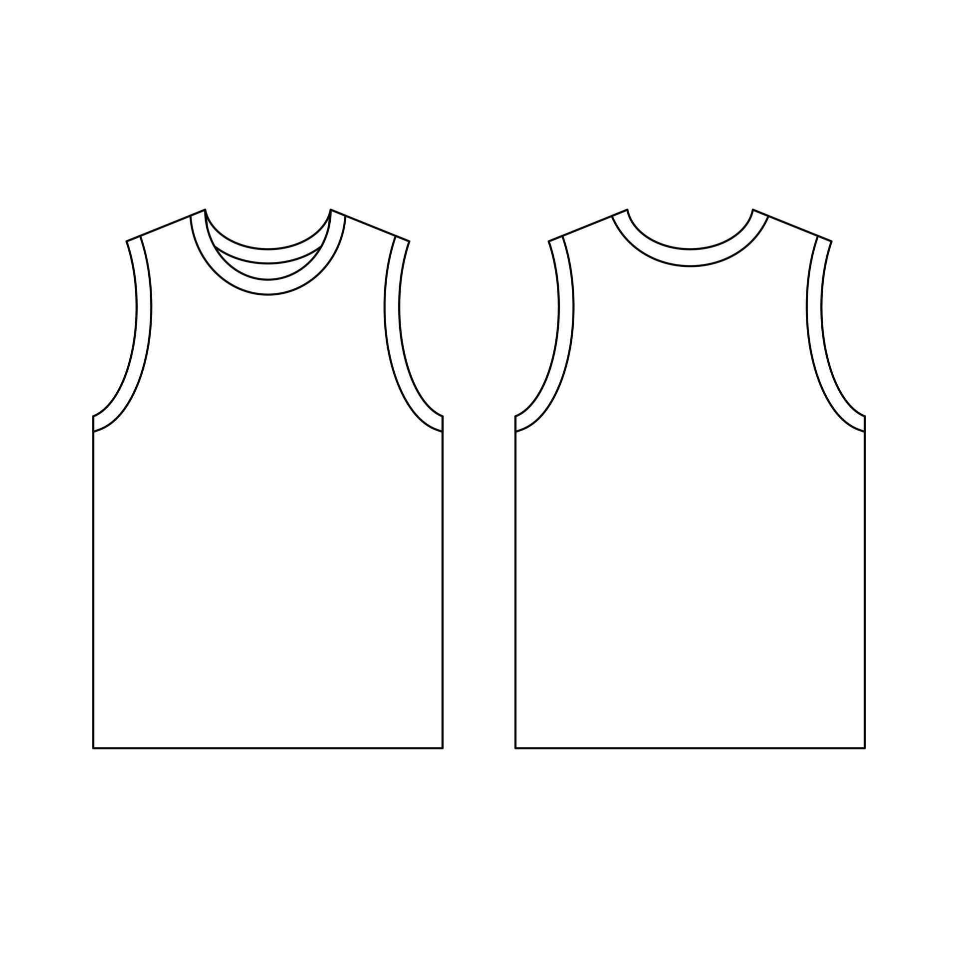 Blank Basketball Jersey Templates