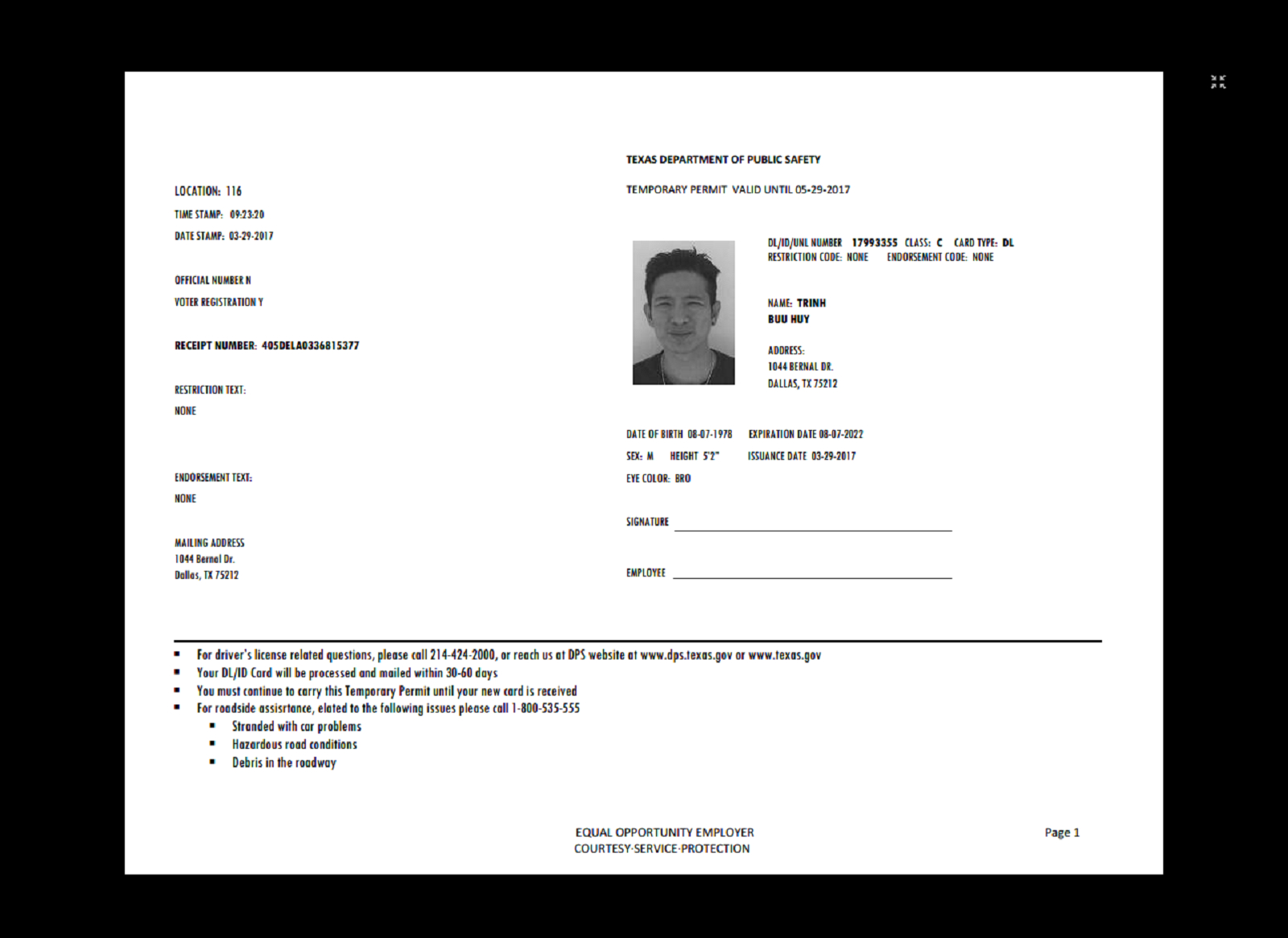 Texas Drivers License Template Photoshop Plmgrace