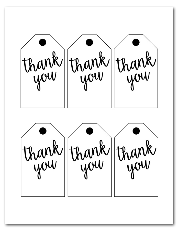 Thank You Tag Printable Card Templates Printable Free Printable Gift