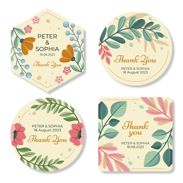 Thank You Tag Template Vectors Illustrations For Free Download