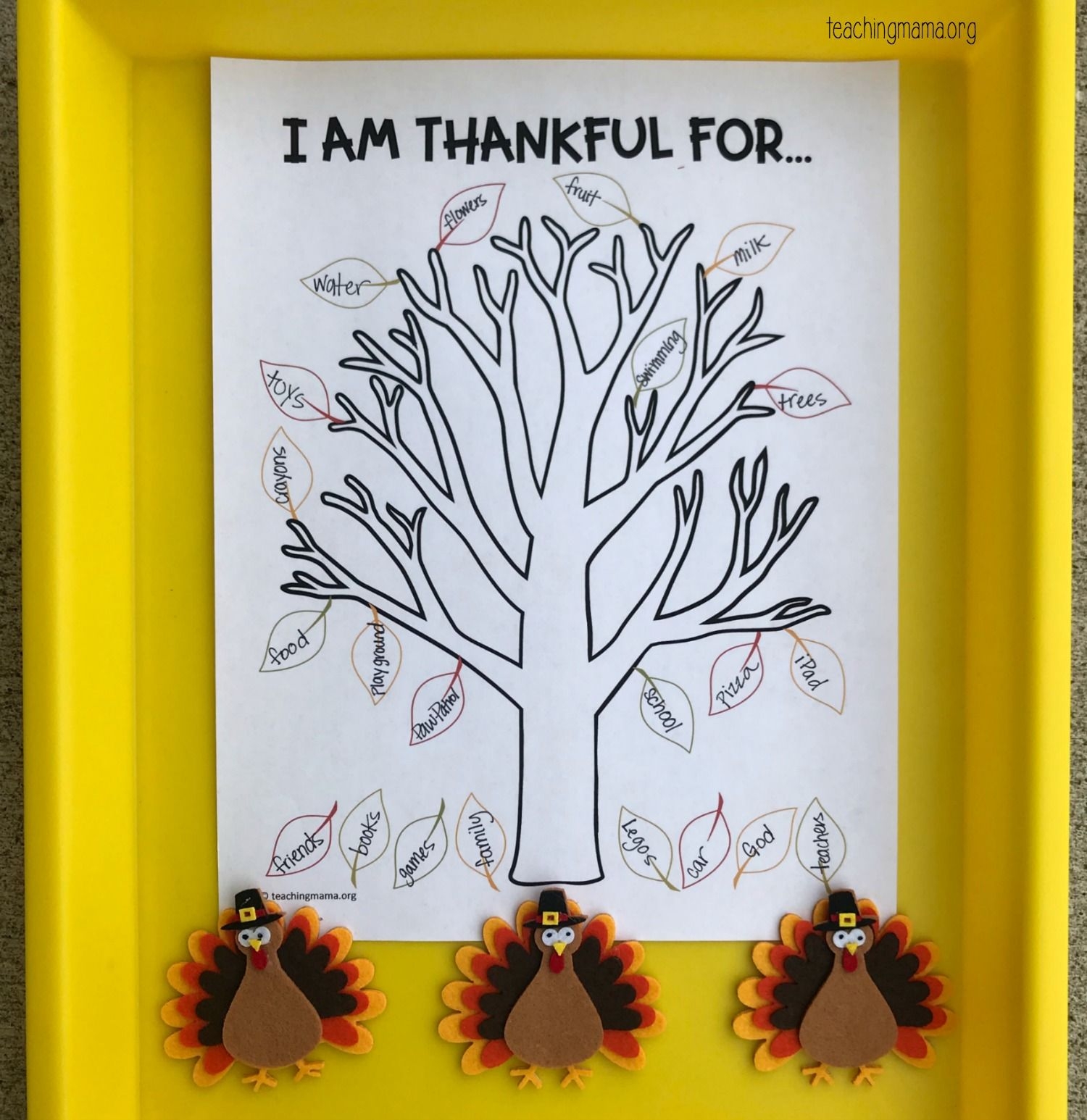 Thankful Tree Printable Thankful Tree Thankful Tree Printable