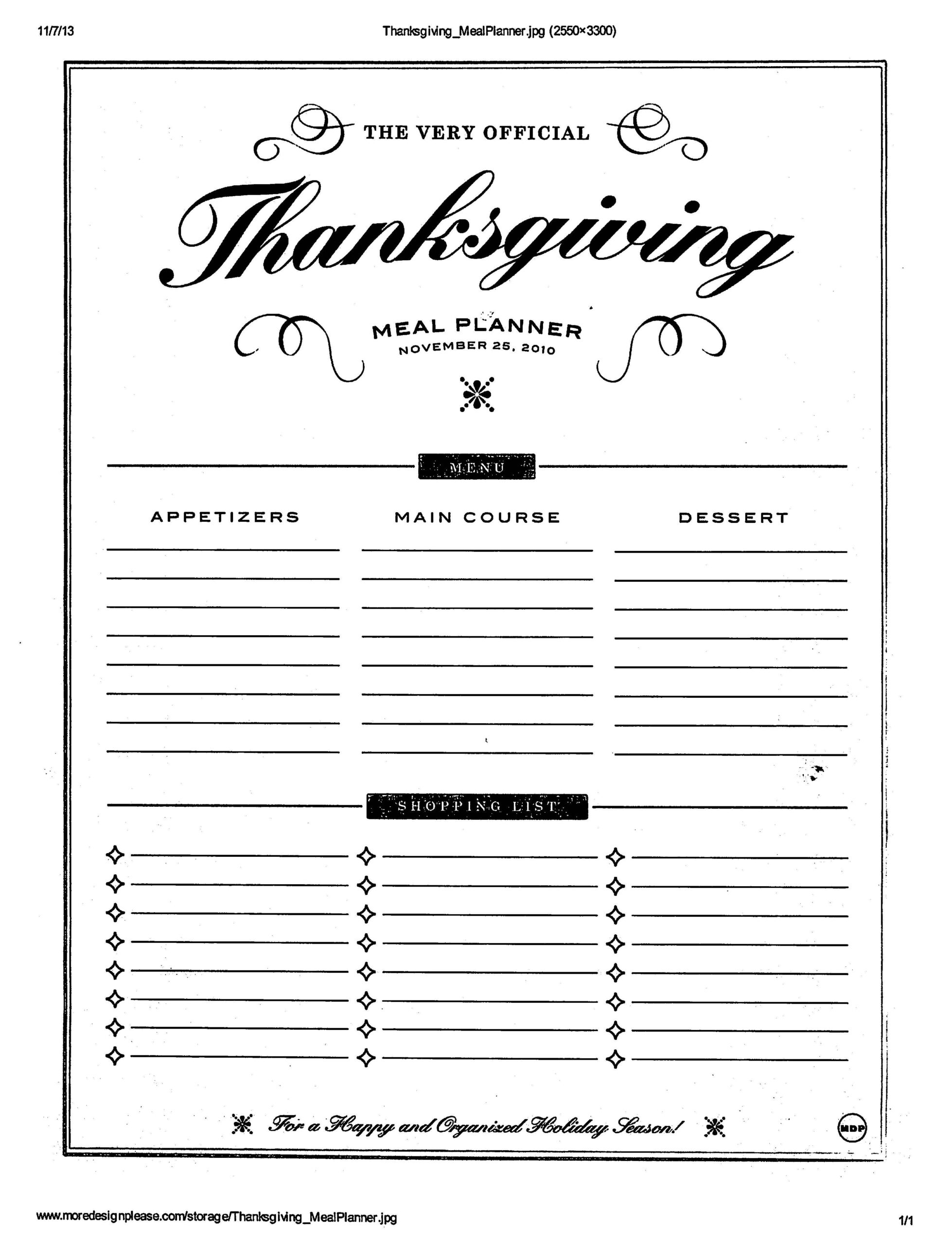 Thanksgiving Menu Planner Thanksgiving Meal Planner Thanksgiving Diy