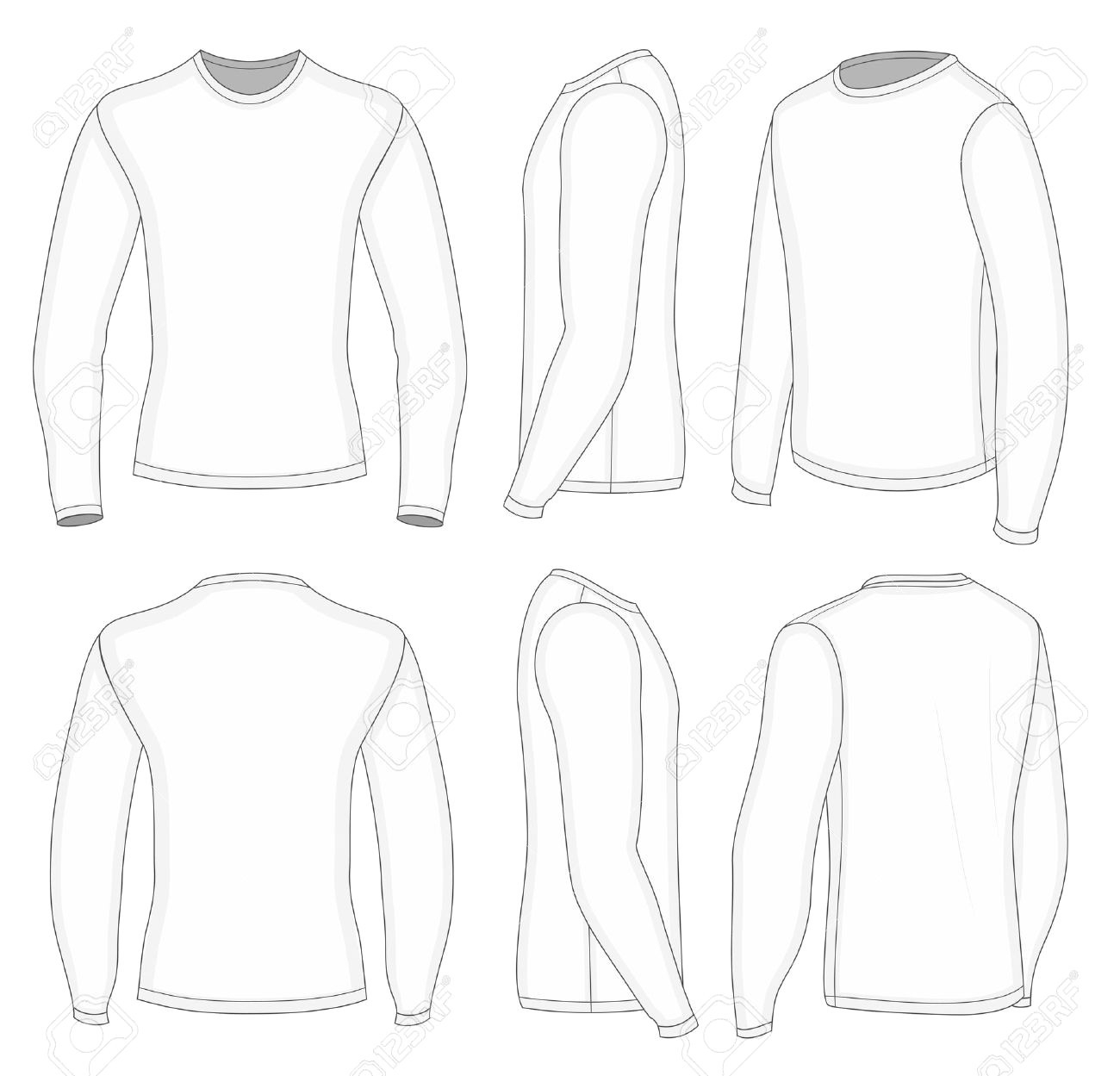 Blank Long Sleeve Shirt Templates