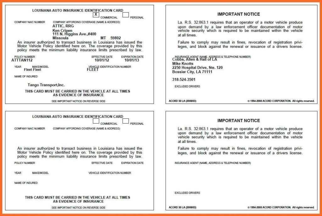 The Marvellous 008 Auto Insurance Card Template Pdf Ideas Progressive
