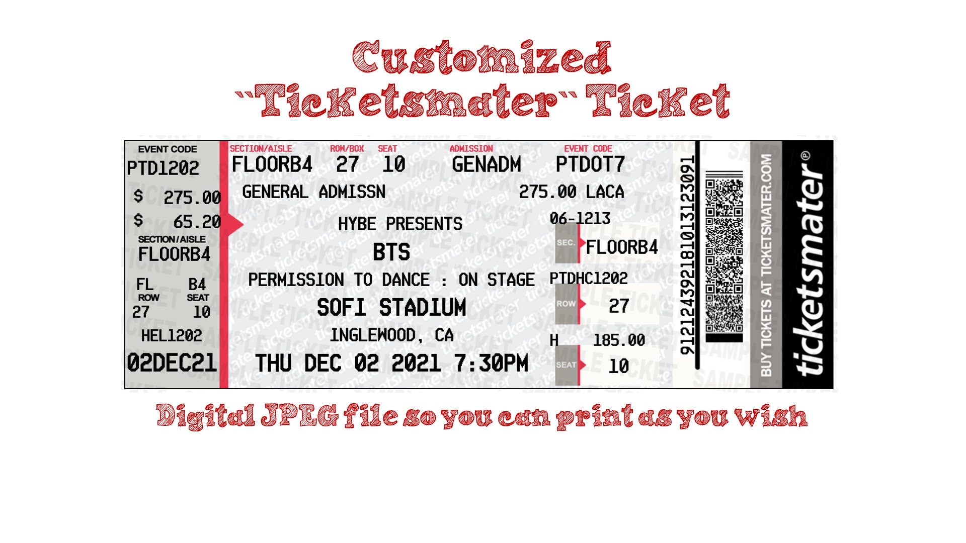 Blank Ticketmaster Ticket Templates