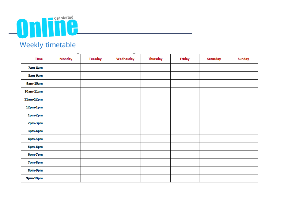 Timetable To Print Whybpo