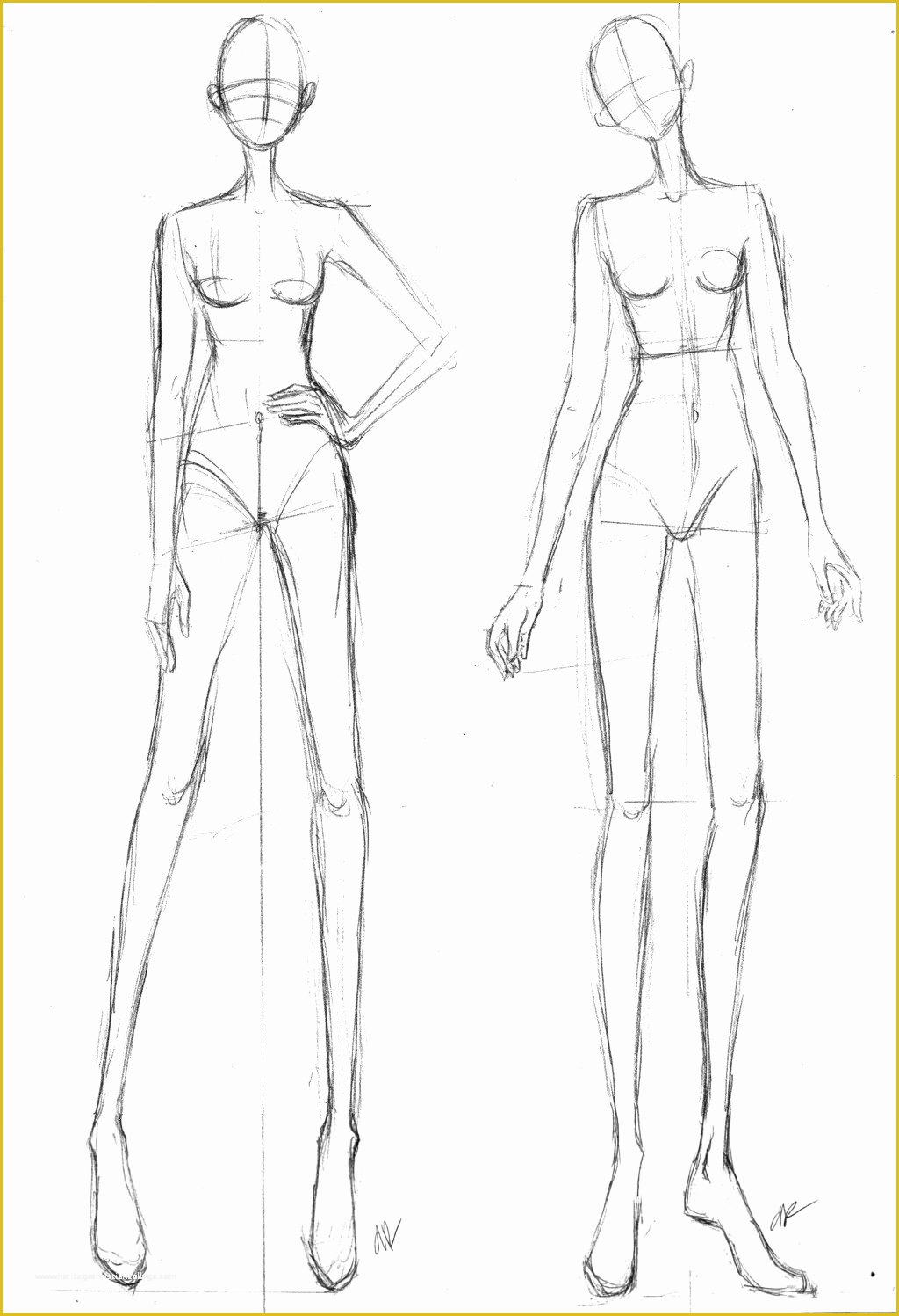 Top Model Template Coloring Pages