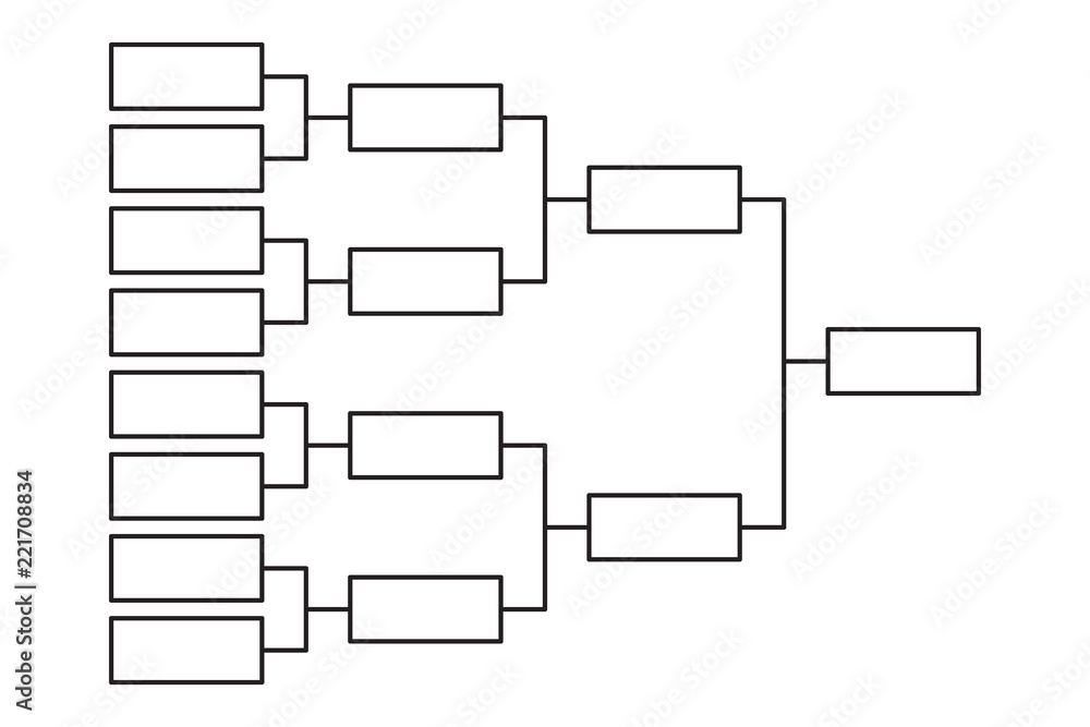 Tournament Bracket 8 Team Icon Template Stock Vector Adobe Stock