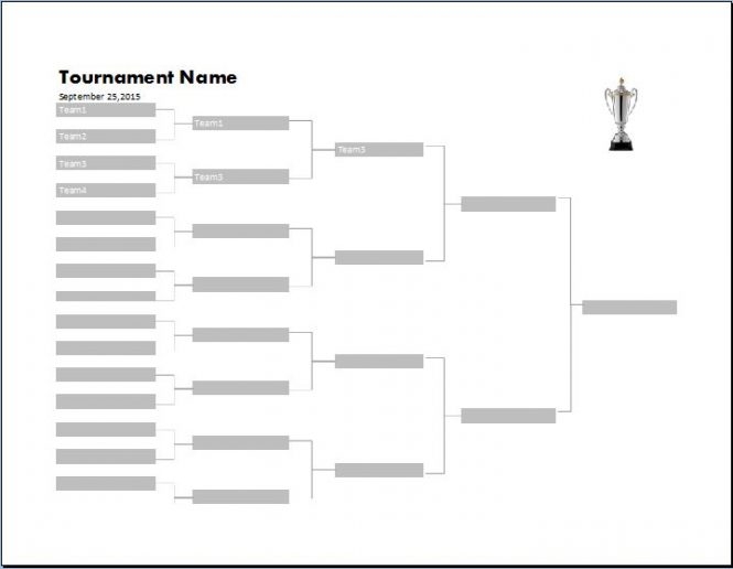 Tournament Bracket Template Free Word Templates