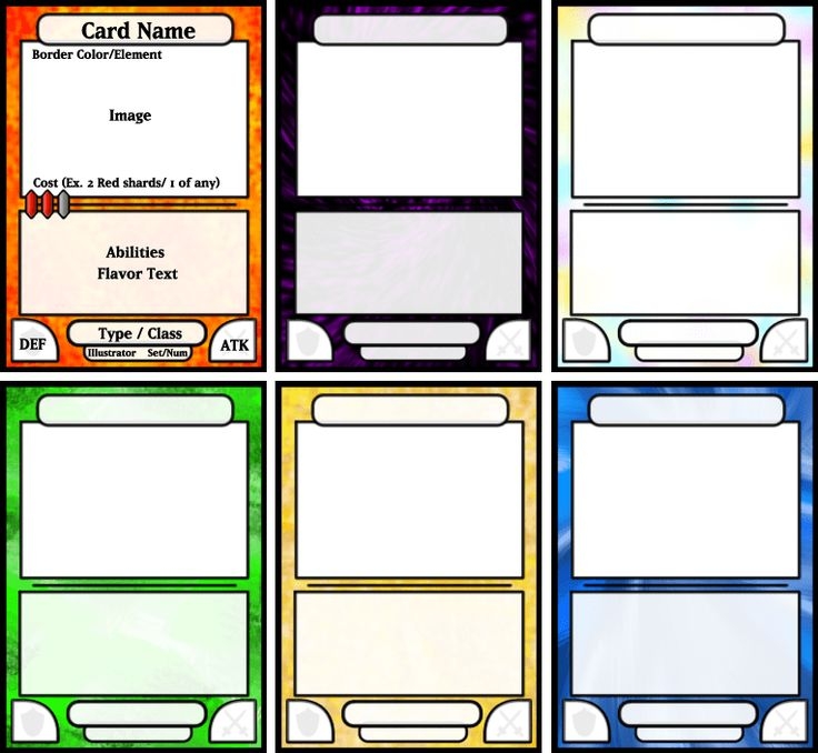 Trading Card Game Template FREE DOWNLOAD Trading Card Template