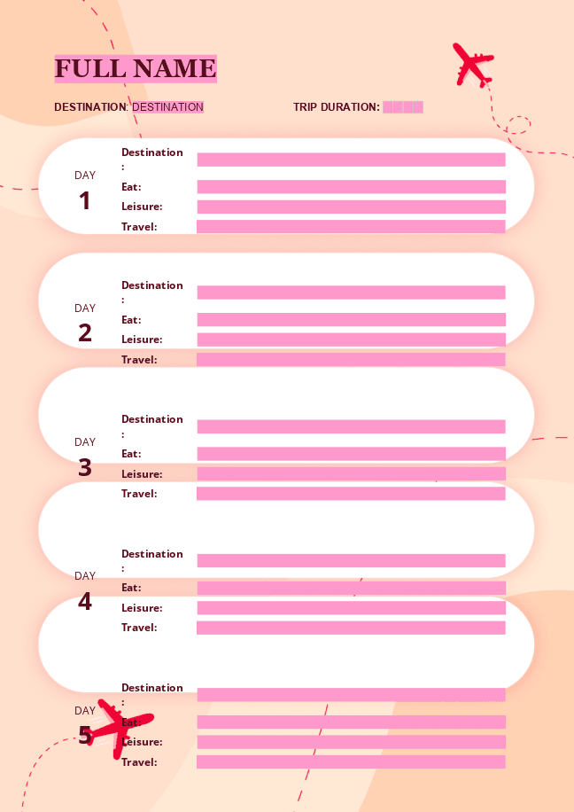 Travel Itinerary Templates ONLYOFFICE