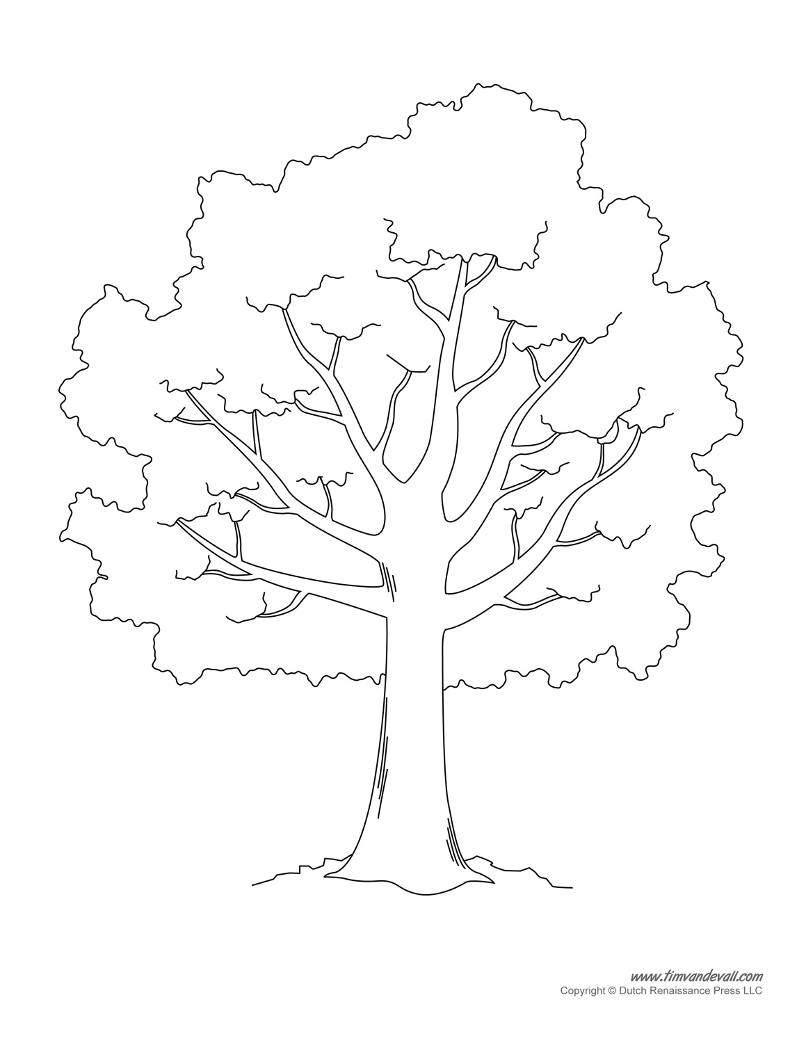 Tree Template Tim S Printables