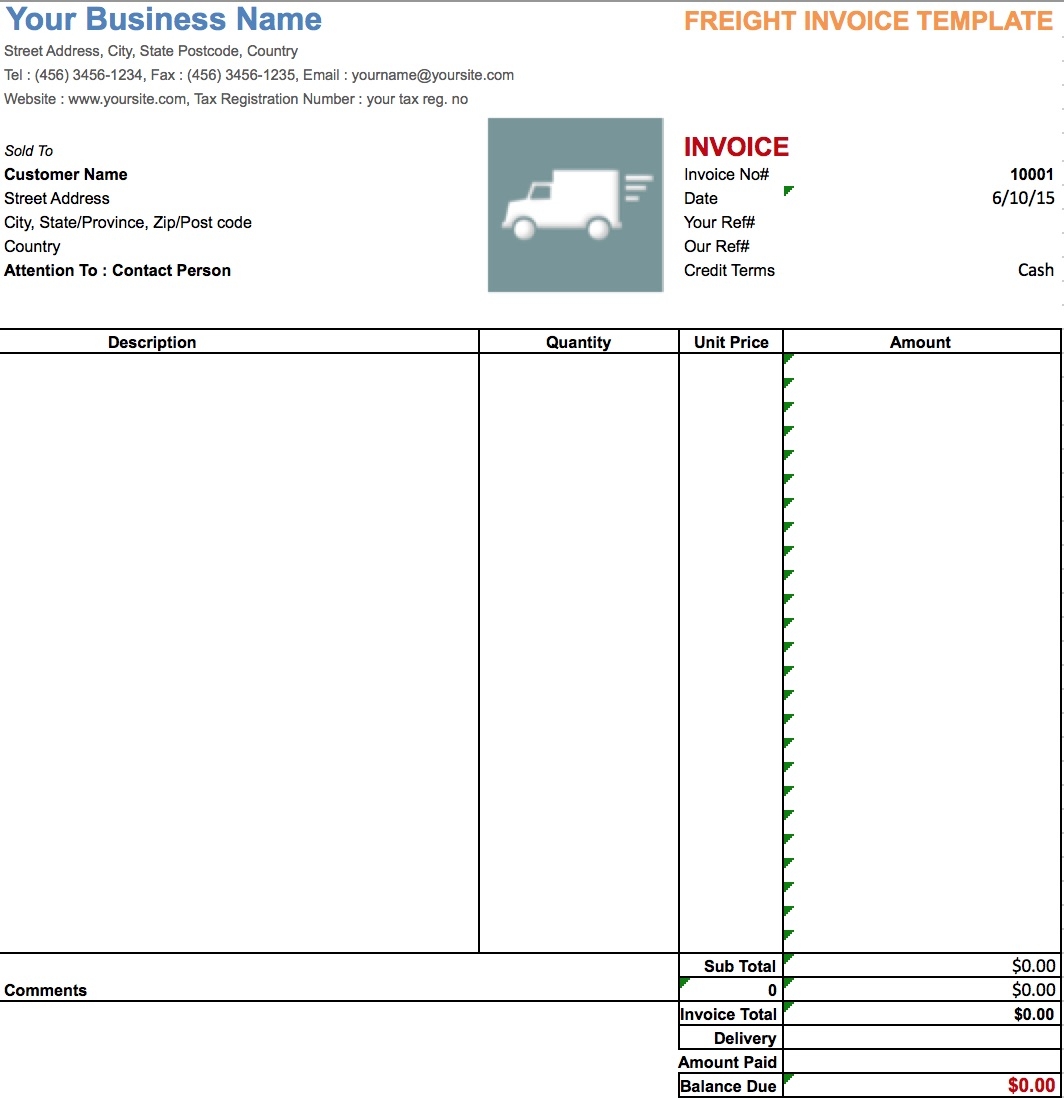 Trucking Invoice Template