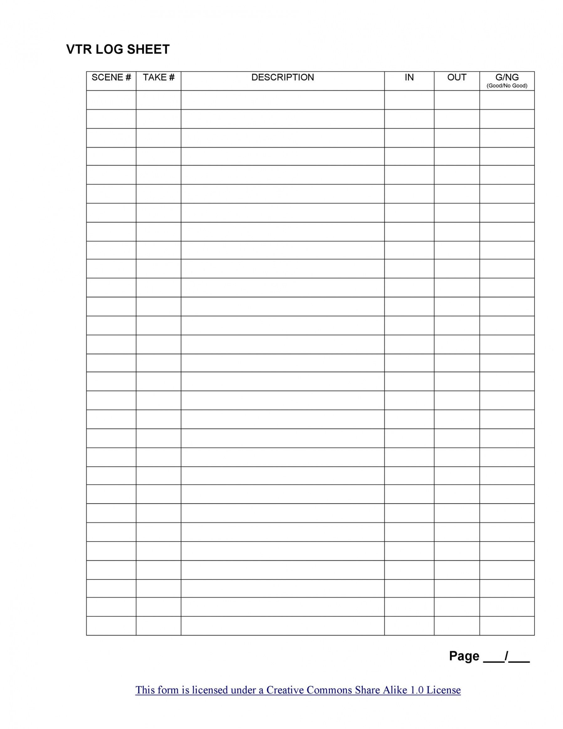 Tutoring Log Template