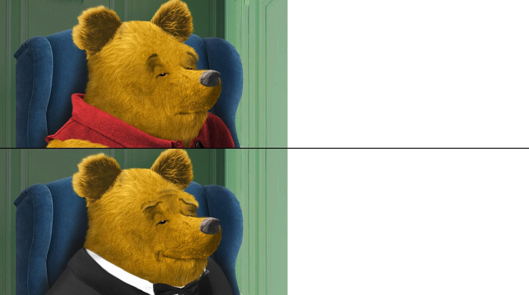Tuxedo Winnie The Pooh 3D Render Template Tuxedo Winnie The Pooh