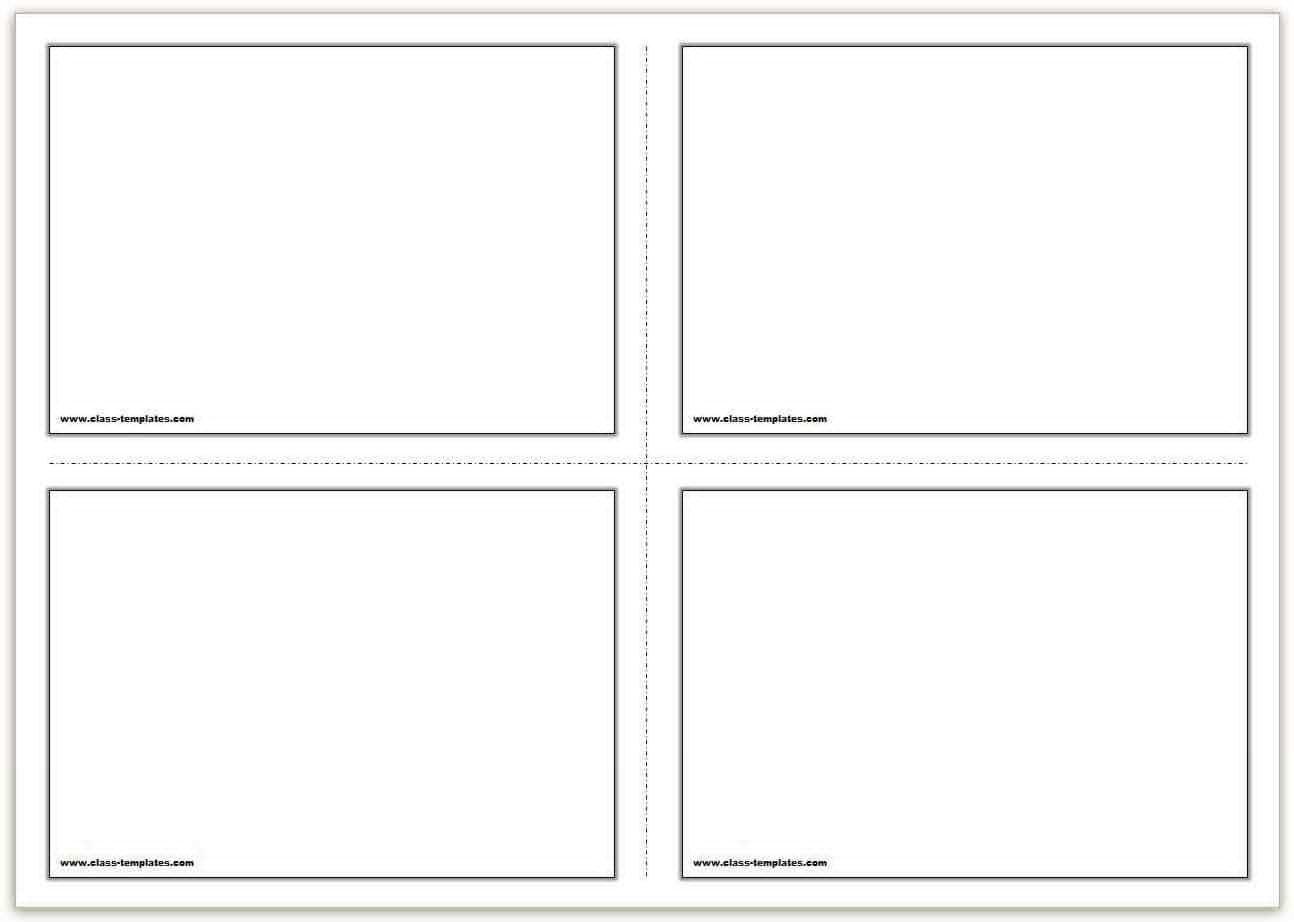 Blank Flash Card Templates