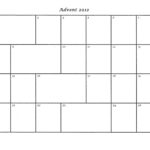 Blank Advent Calendar Templates