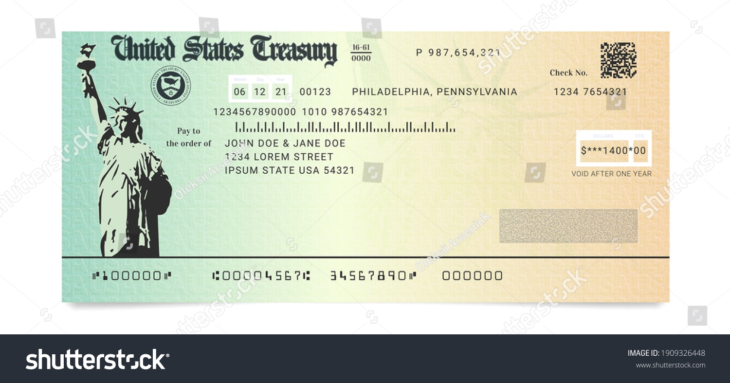 Us Treasury Check Over 22 Royalty Free Licensable Stock Vectors