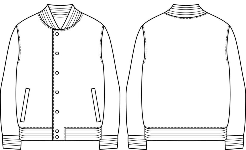 Varsity Jacket Vector Template