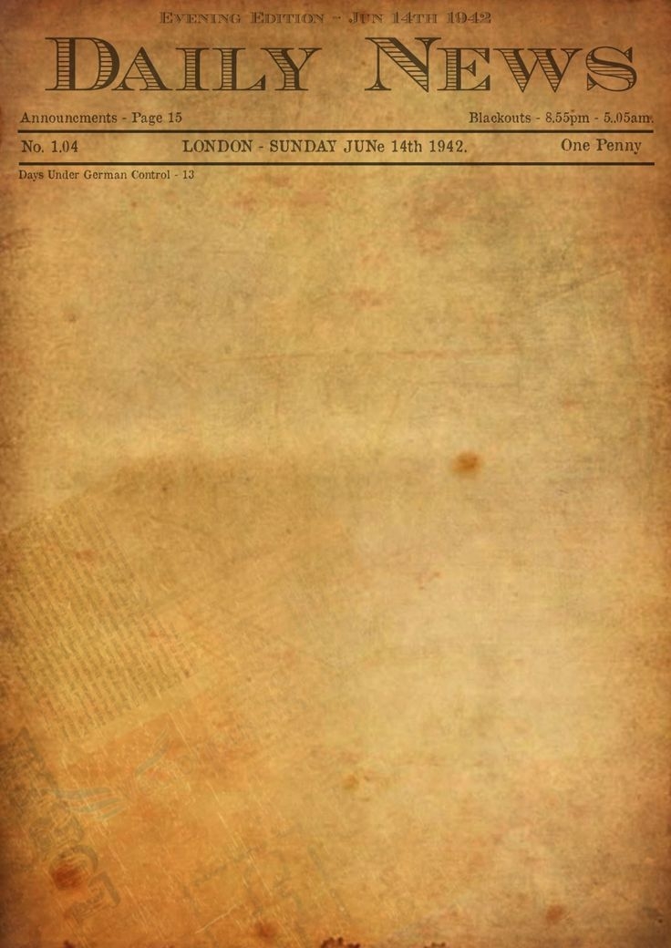 Vintage Old Blank Newspaper Template