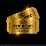 Vintage Theatre Tickets Template Vector Image On VectorStock Theater