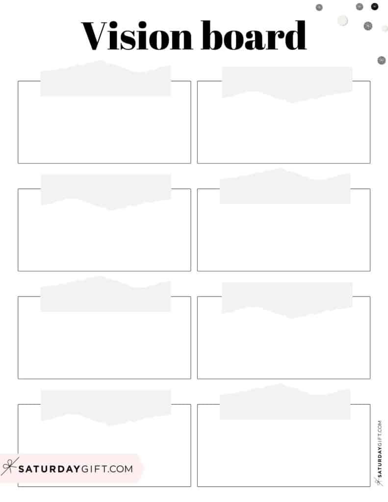 Blank Vision Board Templates