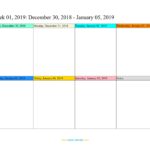 Weekly Calendar 2019 WORD EXCEL PDF