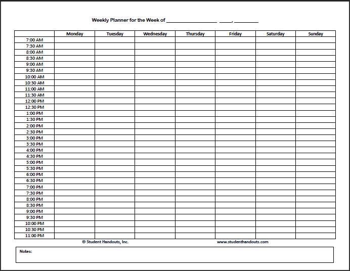 Weekly Calendar Template Daily Calendar Template Weekly Calendar