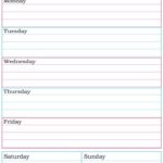 Weekly Planner Printable Nice Simple Clean Lines Agende