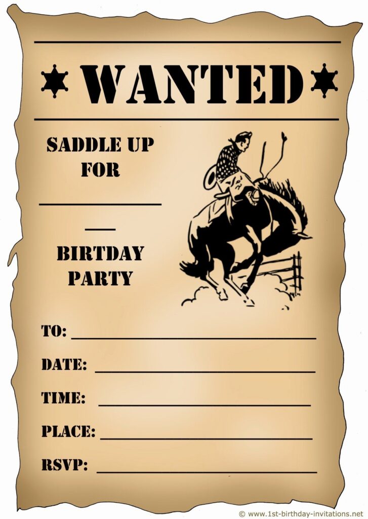 Western Party Invitation Template Beautiful Western Party Invitations