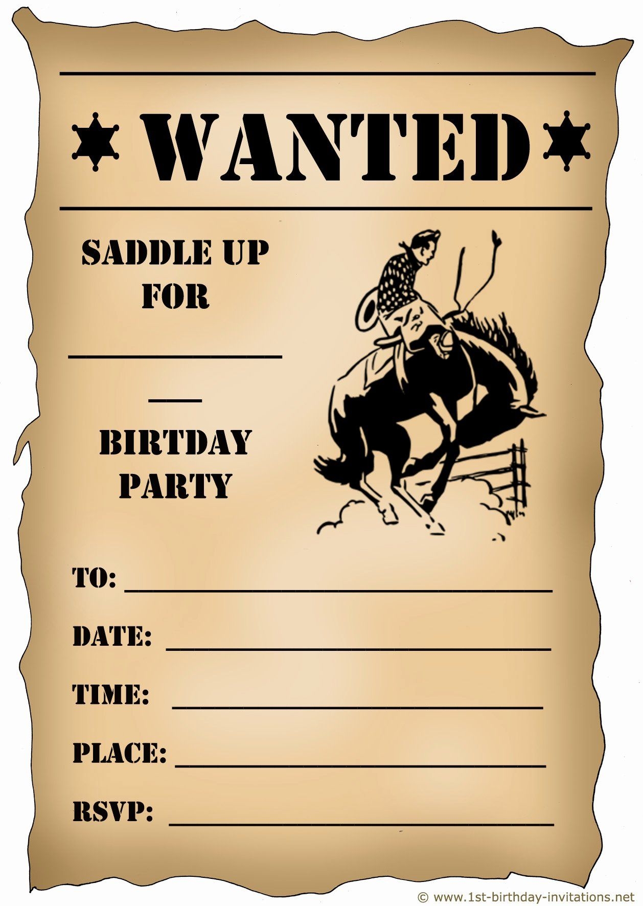 Western Party Invitation Template Beautiful Western Party Invitations