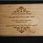 WOODEN PLAQUE LASER ENGRAVING Wood Engraving Laser Engraved Wood