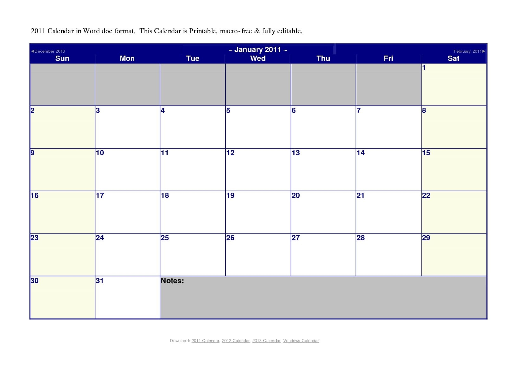 Word Doc Calendar 2025 Kasra Piper