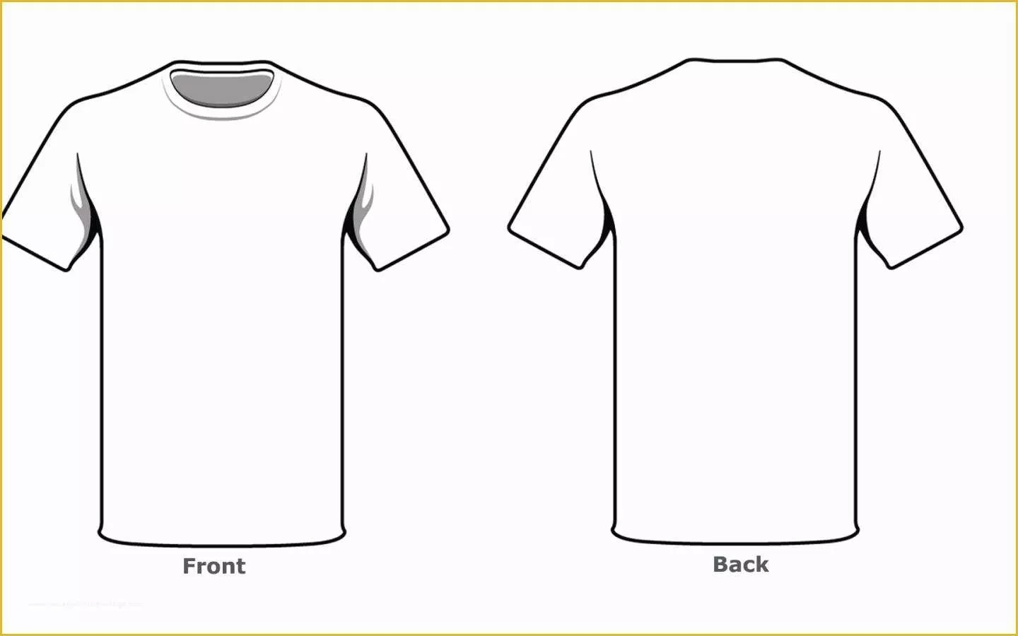 Blank T Shirt Front And Back Templates